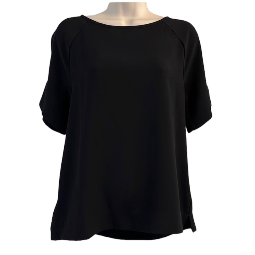 BANANA REPUBLIC BLACK TOP ZIPPER BACK EUC